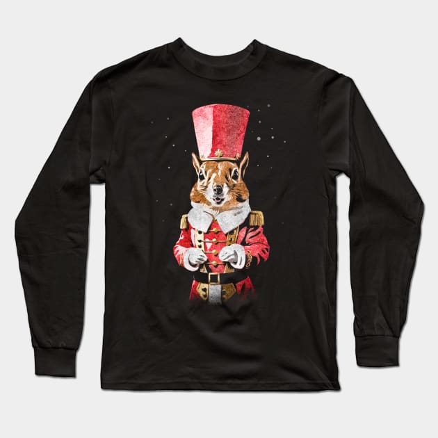 Nutcracker Squirrel Long Sleeve T-Shirt by ArtinDrop